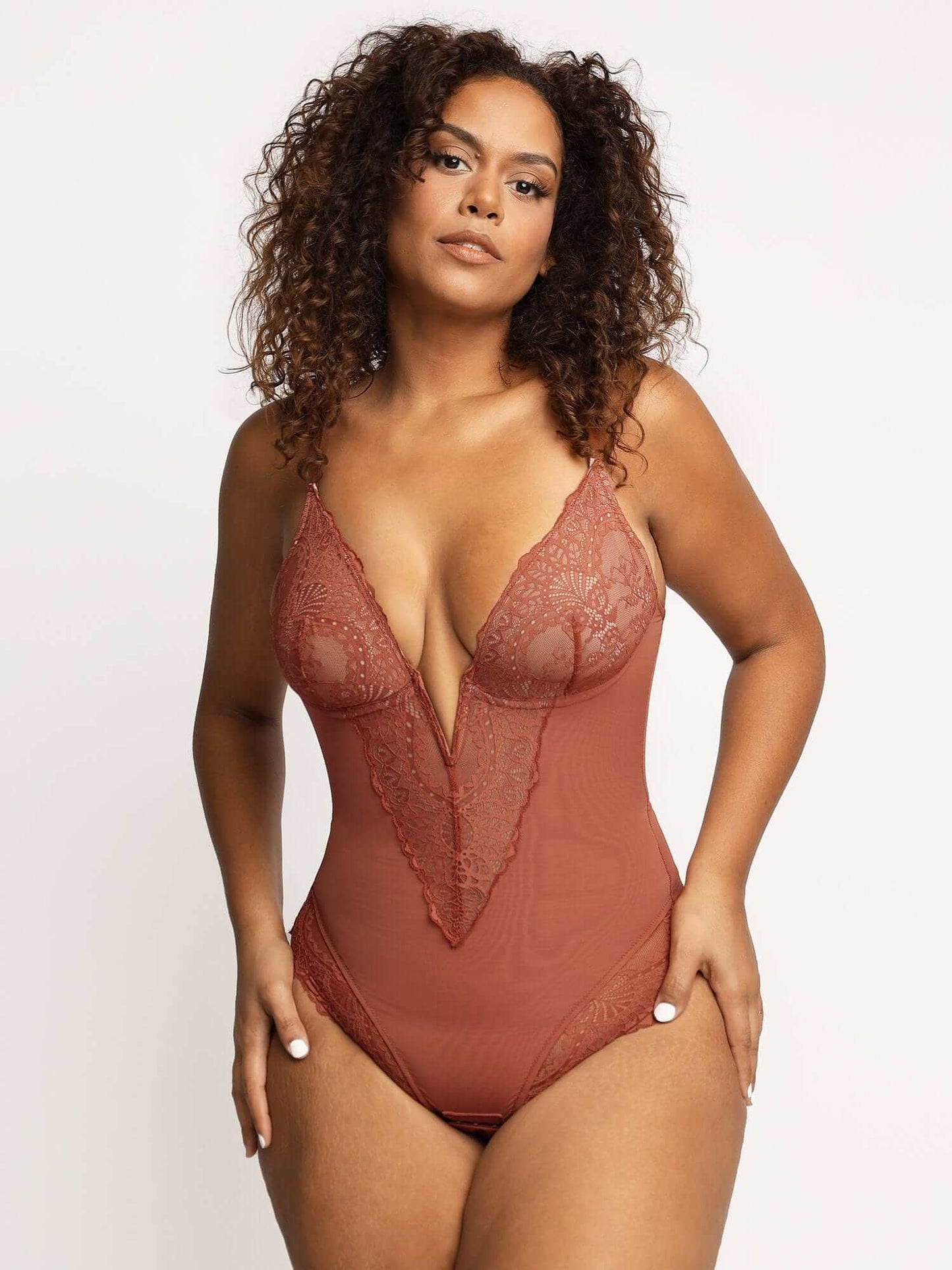 Body Shapewear dentelle col V profond gainant